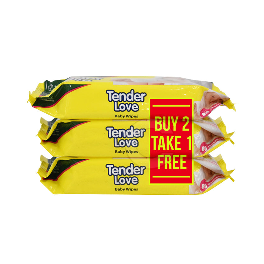 TENDER LOVE PROMO B2T1 UNSCENTED BABY WIPES 3X80'S