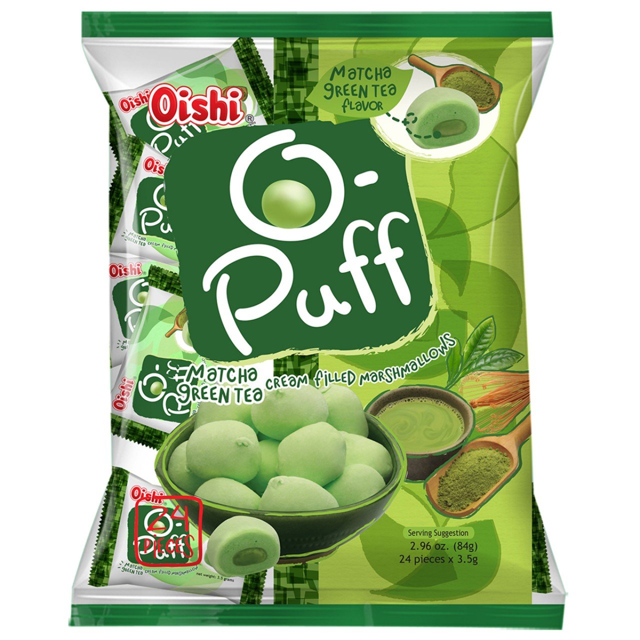 Premium Facial Puff with Green Tea 1 pcs