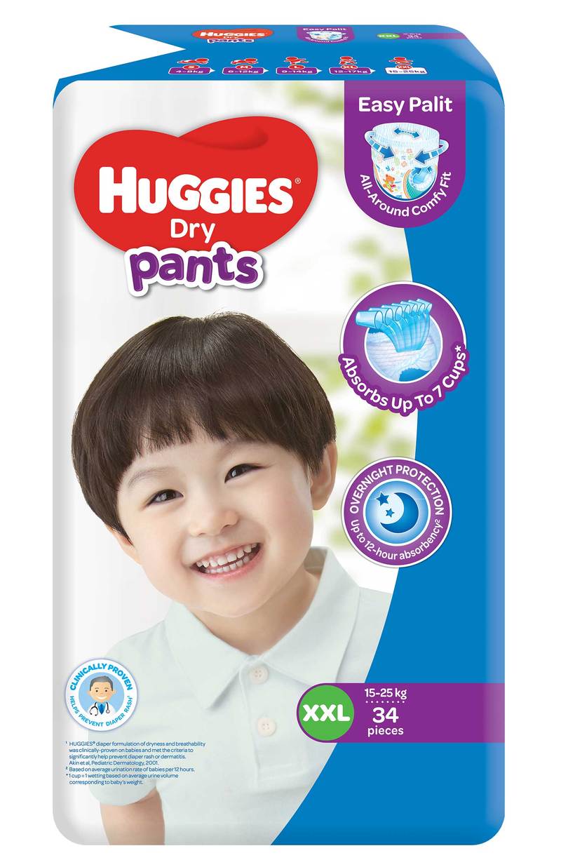 Huggies Dry Diaper Pants Baby Diaper Jumbo - XXL | PICK.A.ROO