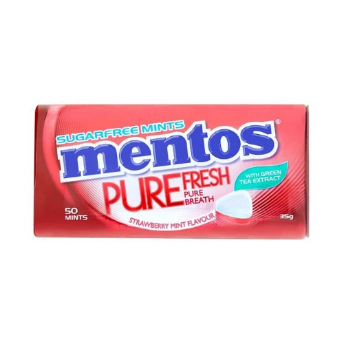 Buy Mentos Chewing Gum Pure Fresh Strawberry 20g x Pack of 15 Online